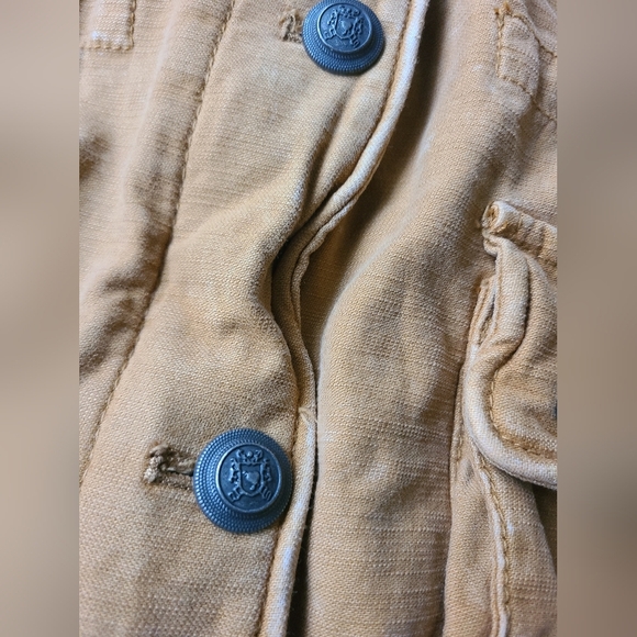 Free People Brown Utility Jacket with Button Details Sz.S/P - Picture 3 of 10